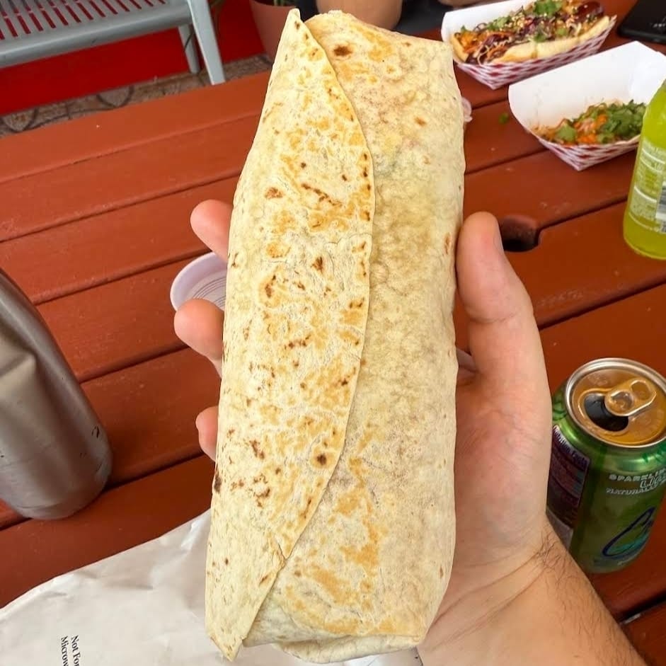 Thai Panang Chicken Burrito.